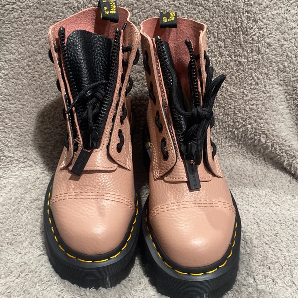 Sinclair Milled Nappa Leather Platform Boots - image 2